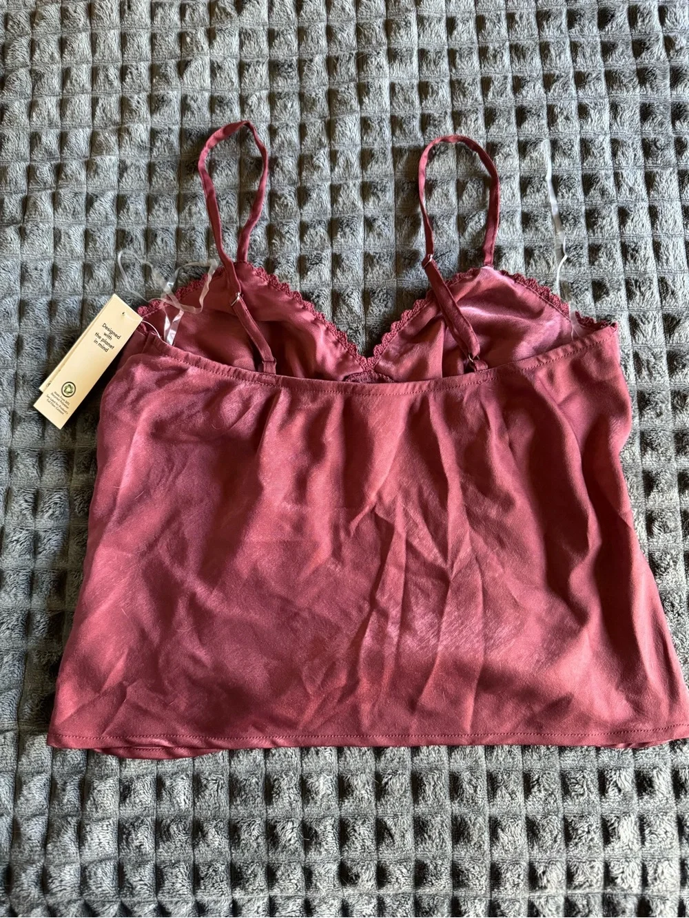 No Boundaries Rose Pink Satin Camisole - Picture 2 of 2